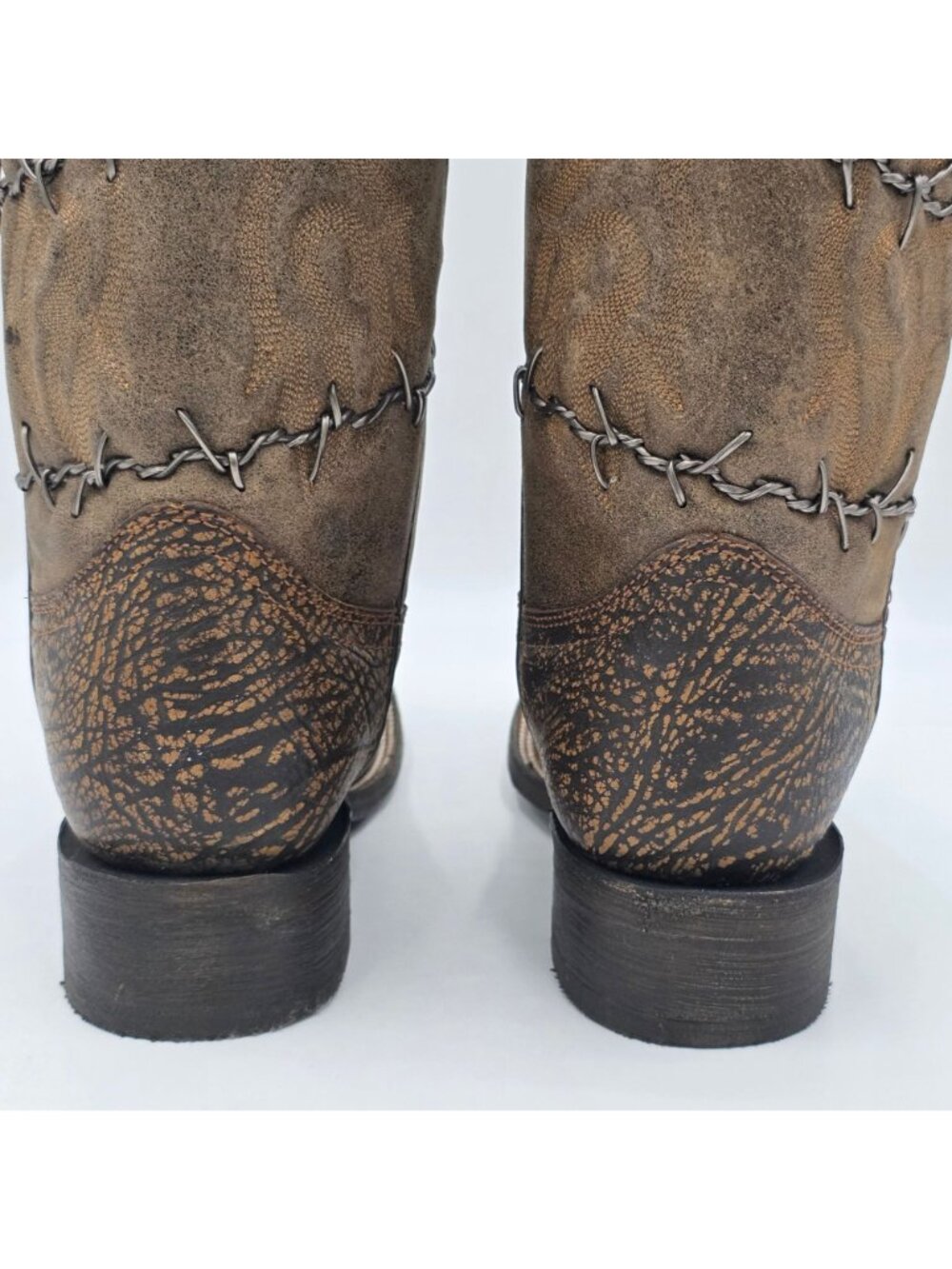 NEW Corral Barbed Wire Womens 8.5M A3815 Leather Cowboy Cowgirl Western Boots - Picture 11 of 16